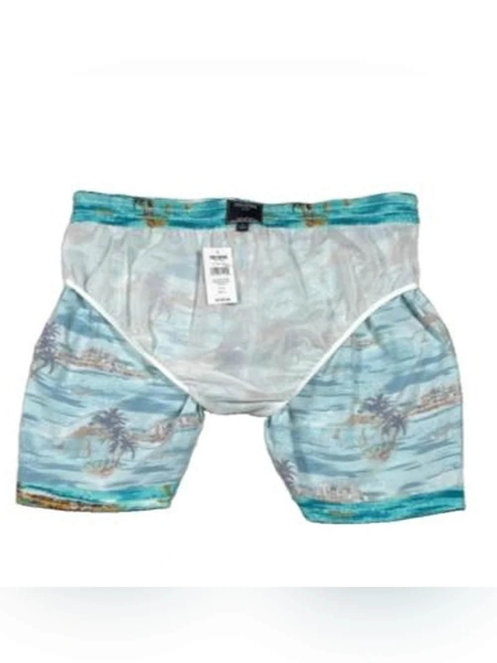 NWT! Todd Snyder Weekend Swim Shorts 5” Island Print Blue Men’s Size L Beach